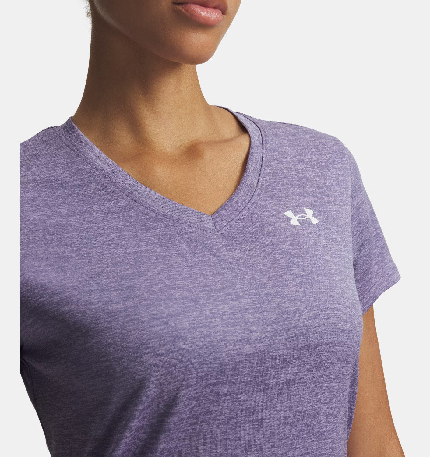Under Armour UA Tech™ Twist Kurzarm-Oberteil mit V-Ausschnitt für Damen