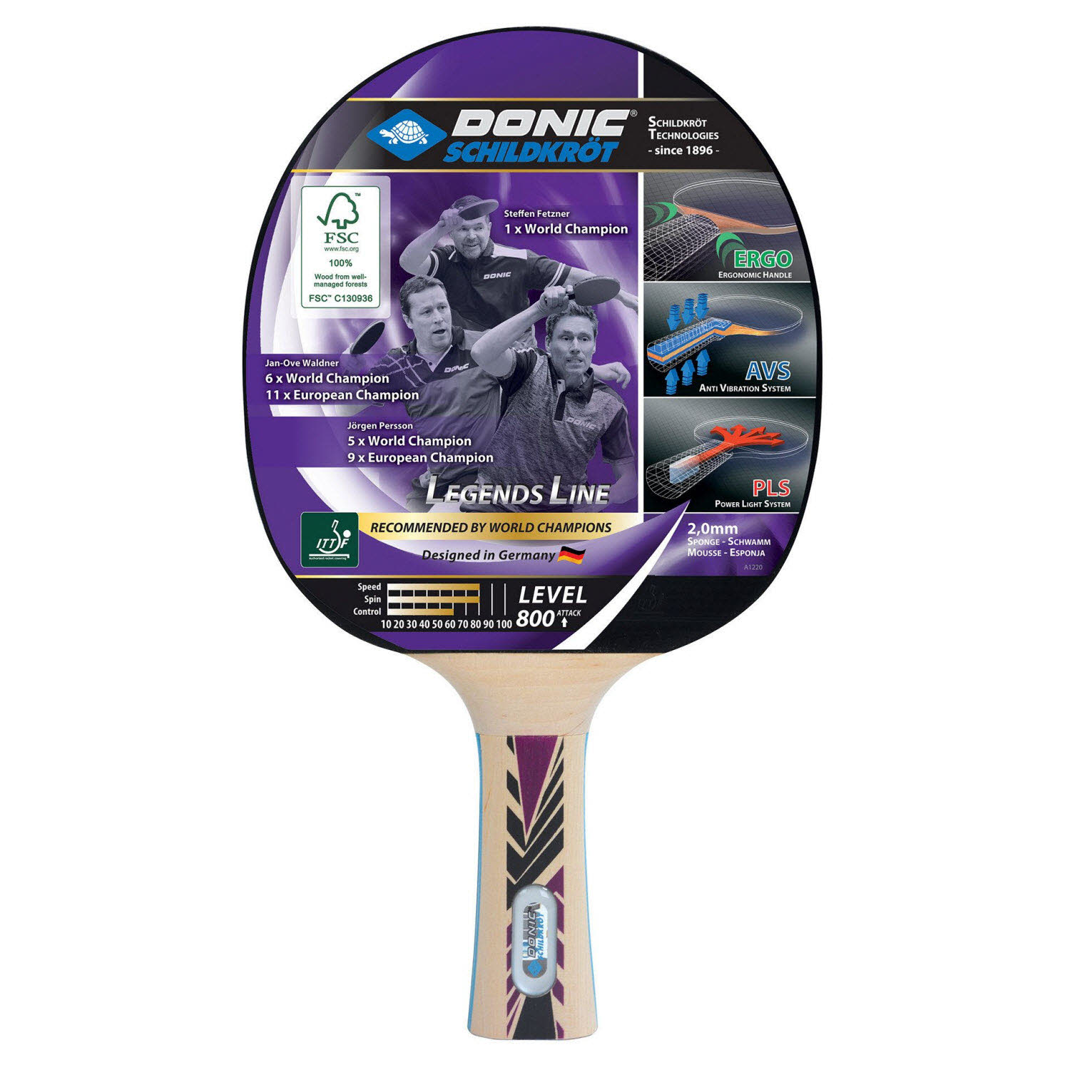 Donic-Schildkröt Tischtennisschläger Legends 800 FSC