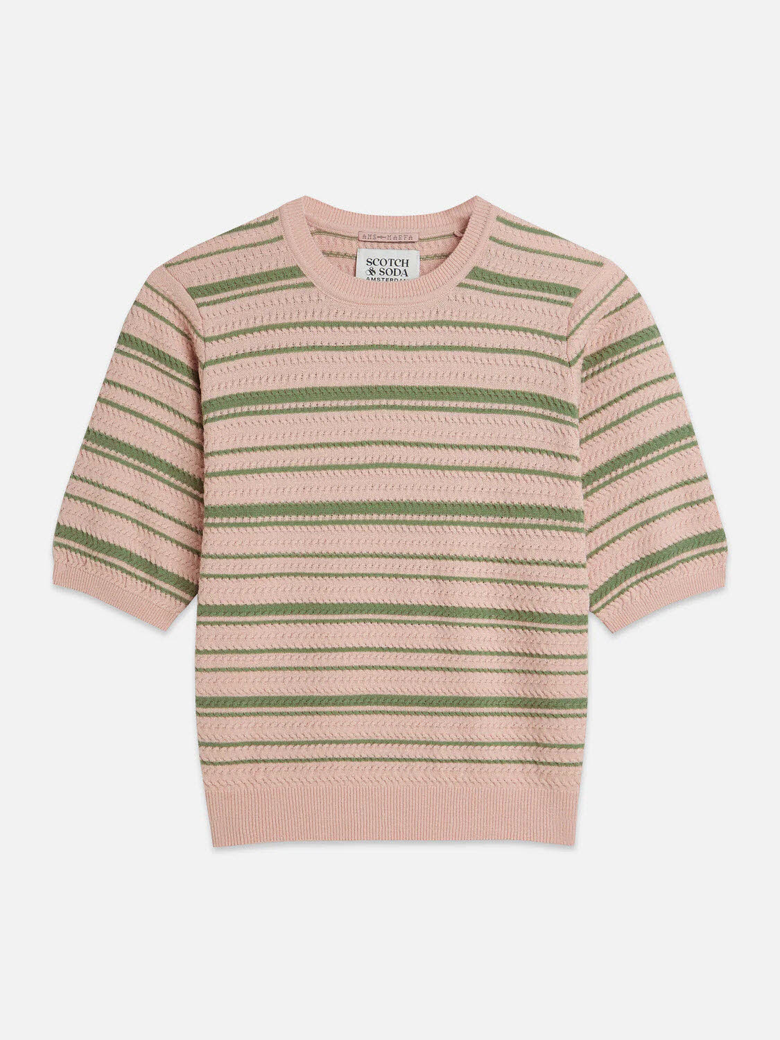 Scotch & Soda Textured stripe knitted top