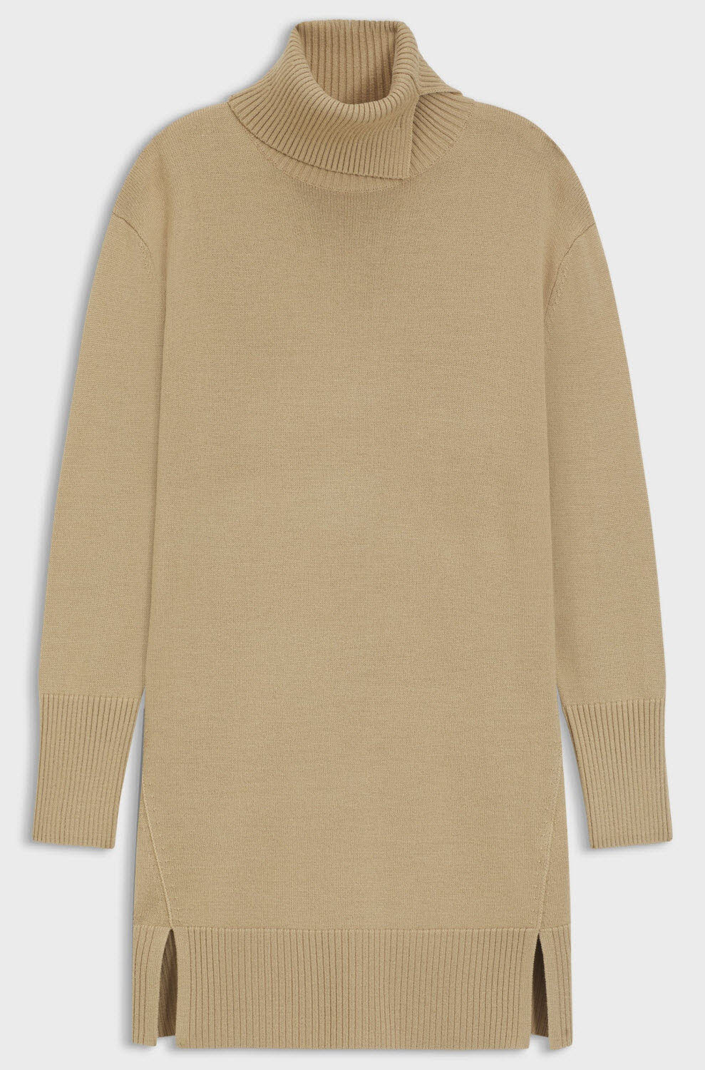 Hugo Boss  Pulloverkleid aus Woll-Mix mit geschlitztem Rollkragen Damen