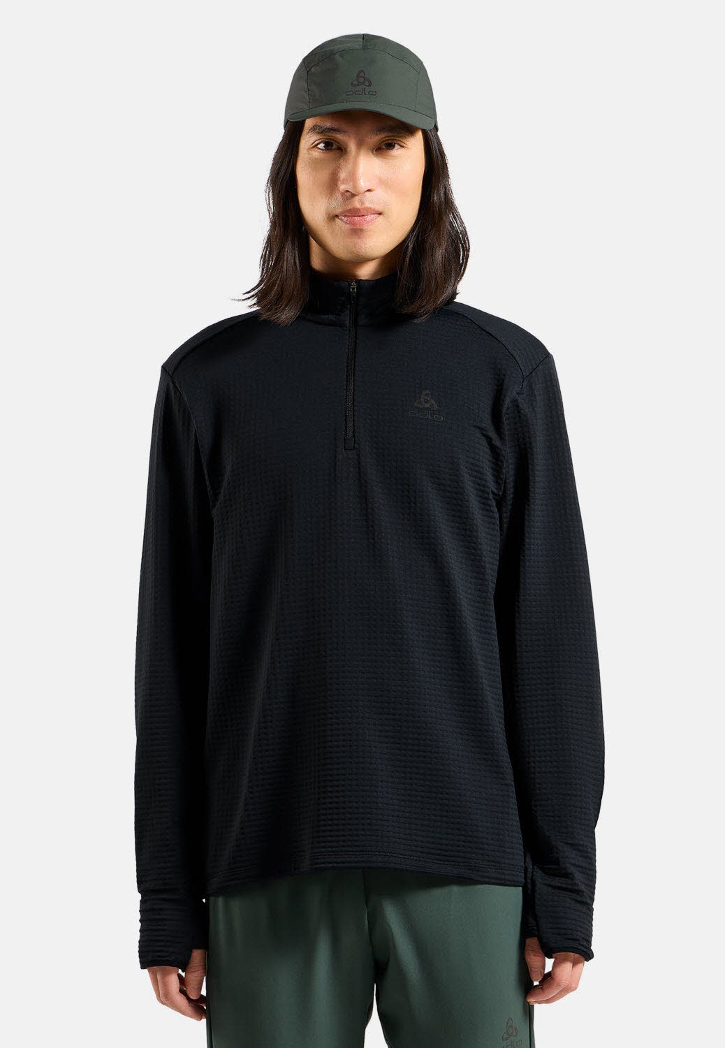 Odlo Essentials Thermal Laufshirt mit Halbreissverschluss Herren