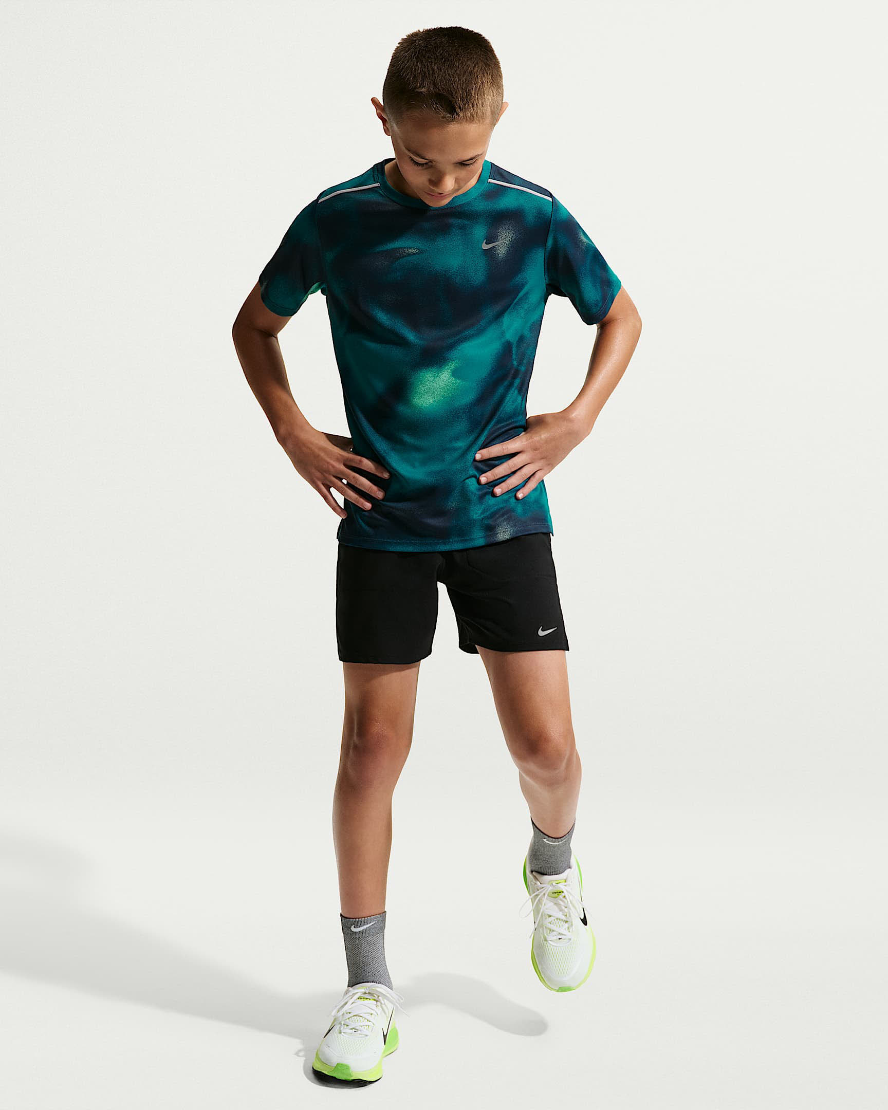 Nike Miler Dri-FIT Kurzarm-Laufoberteil (Kinder)