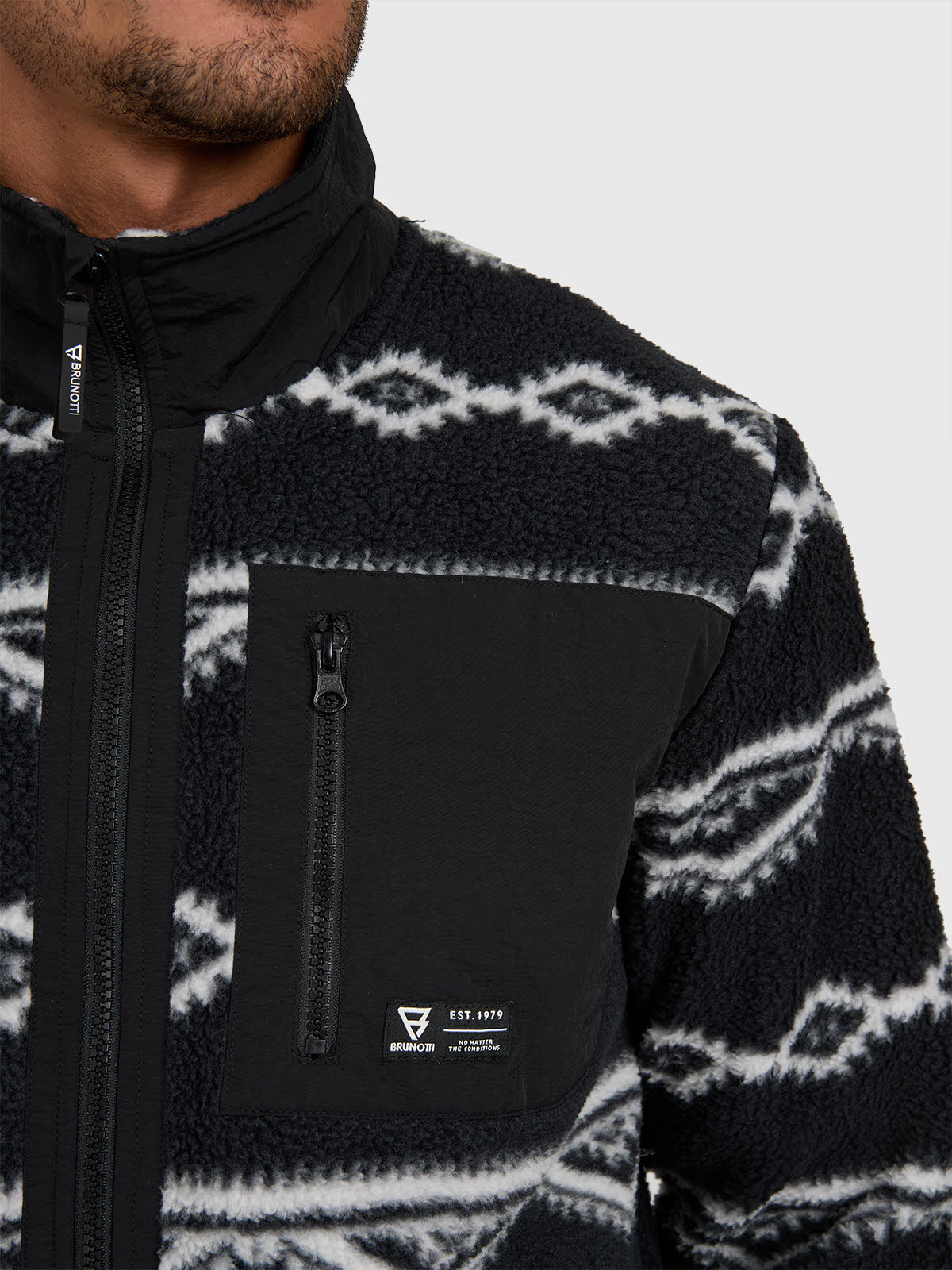 Kevio-Zip Men Urban Fleece