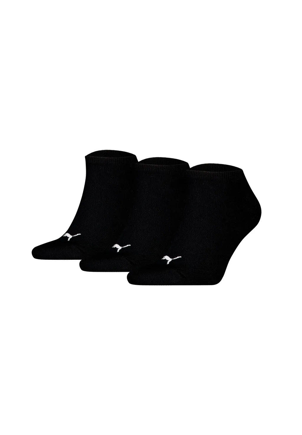 PUMA® Unisex Sneakersocken, 3er Pack - Sneaker Plain 3P, Logo, einfarbig