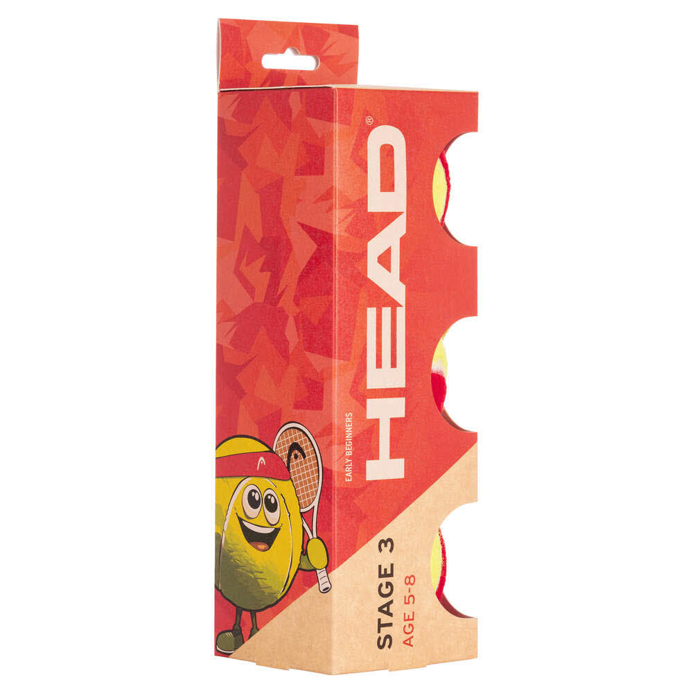 Head STAGE 3 - RED - Einzelpackung mit 3 Tennisbällen