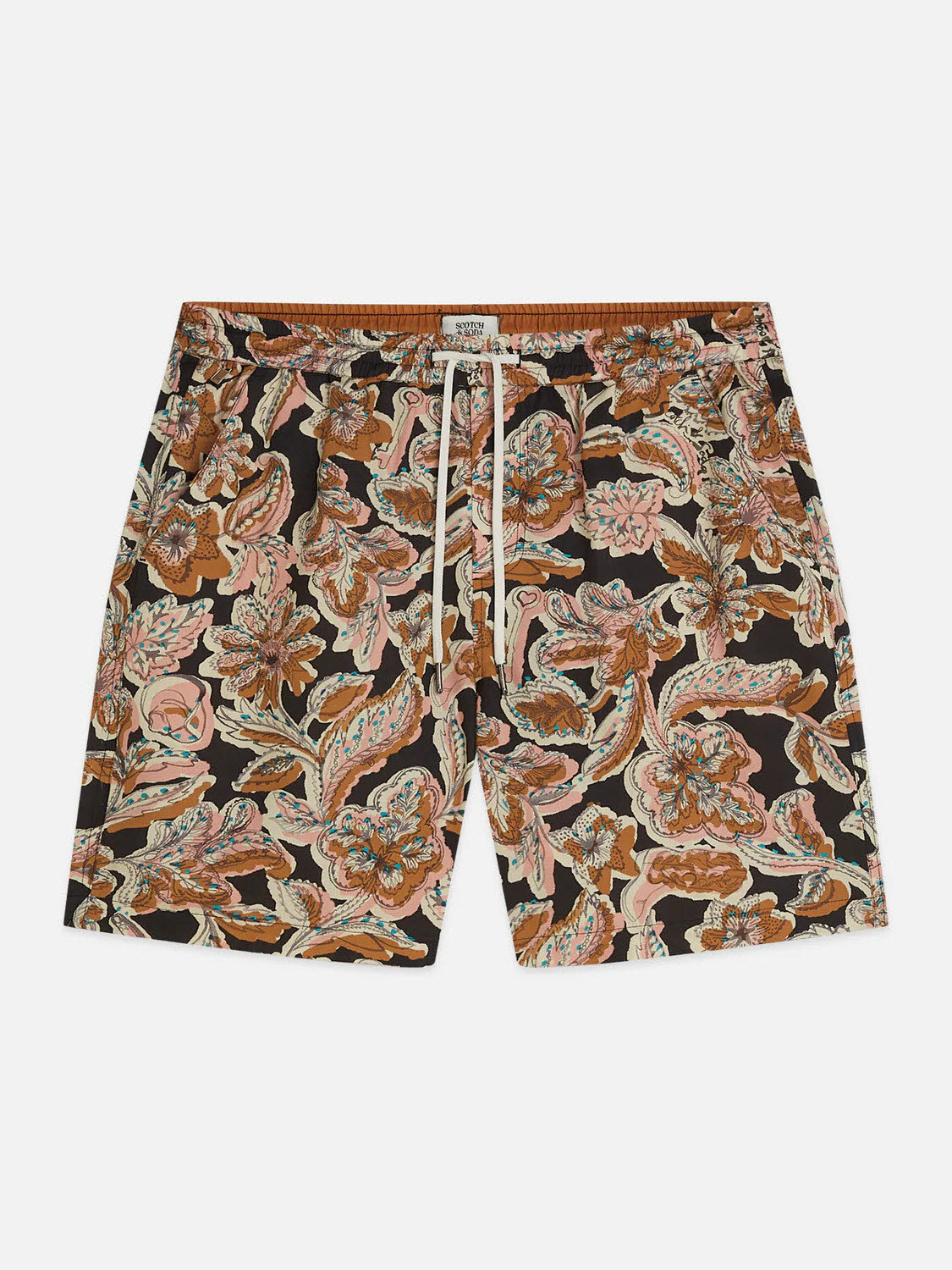 Scotch & Soda Printed midlength swim shorts
