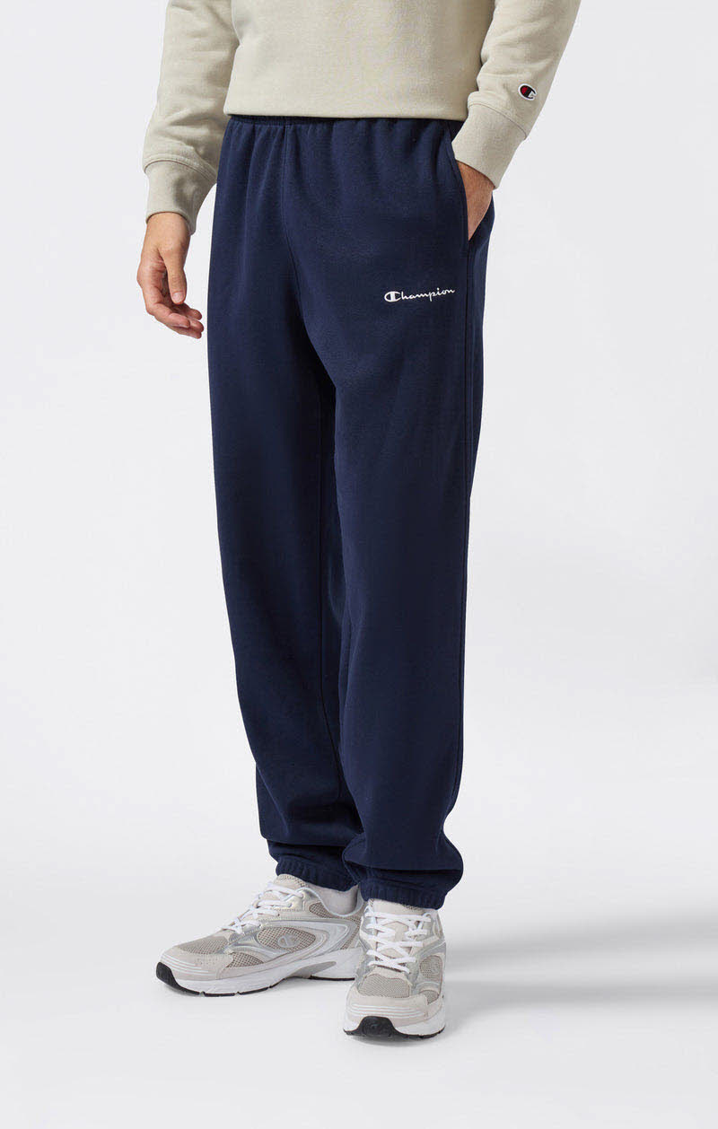 Champion Herren Fleece-Hose mit Elastischem Bündchen Icons Marineblau