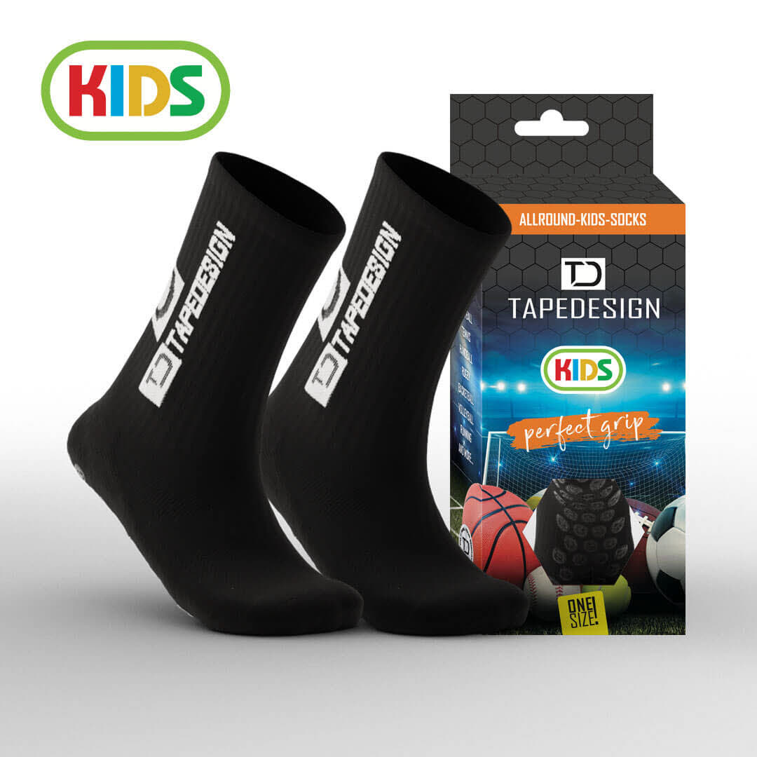 Tapedesign Allround Socks Classic Kids Schwarz Bild 1 Tapedesign Allround Socks Classic Kids Schwarz
