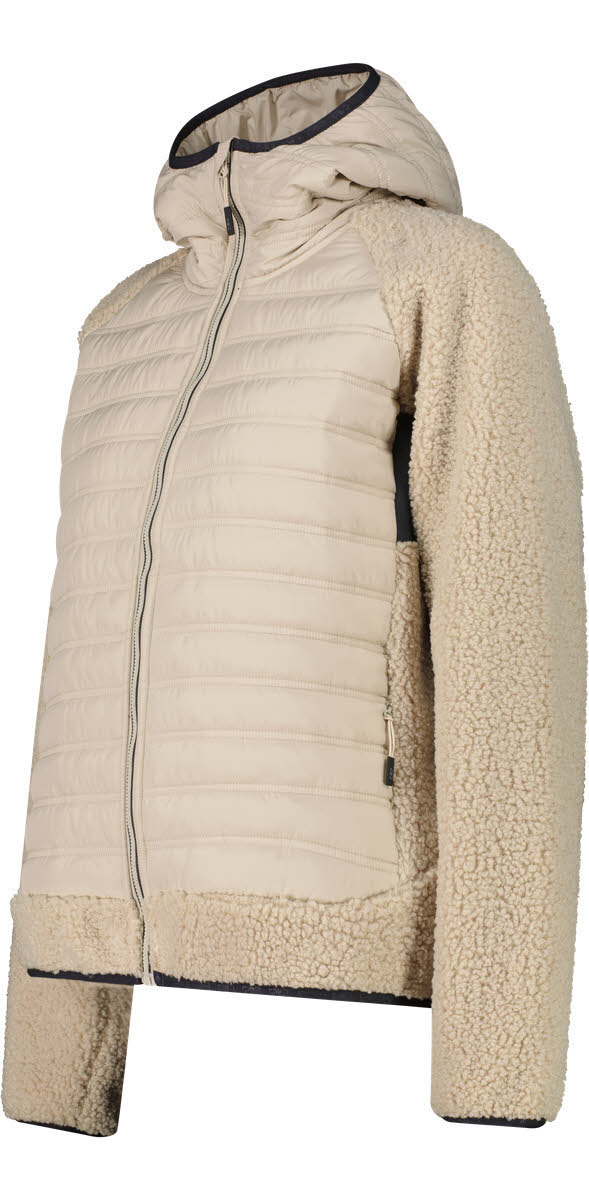 WOMAN JACKET HYBRID FIX HOOD