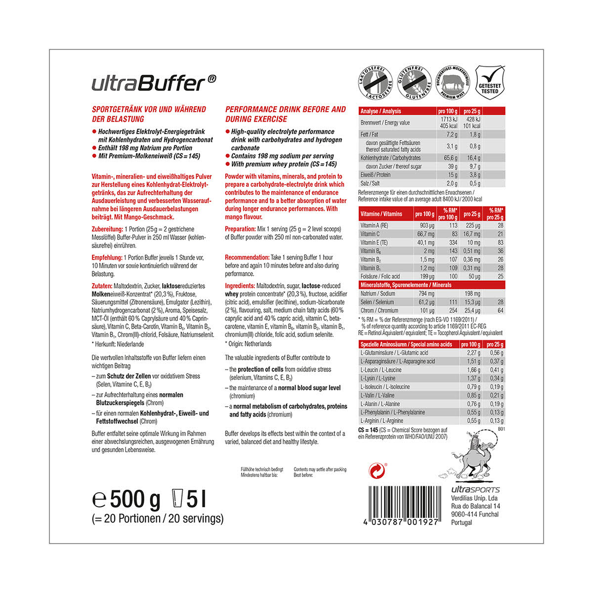 Buffer Beutel 500g